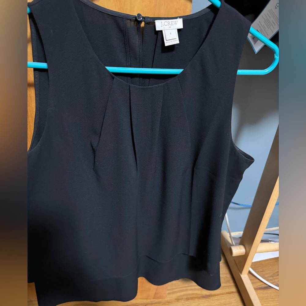 Simple black blouse tank